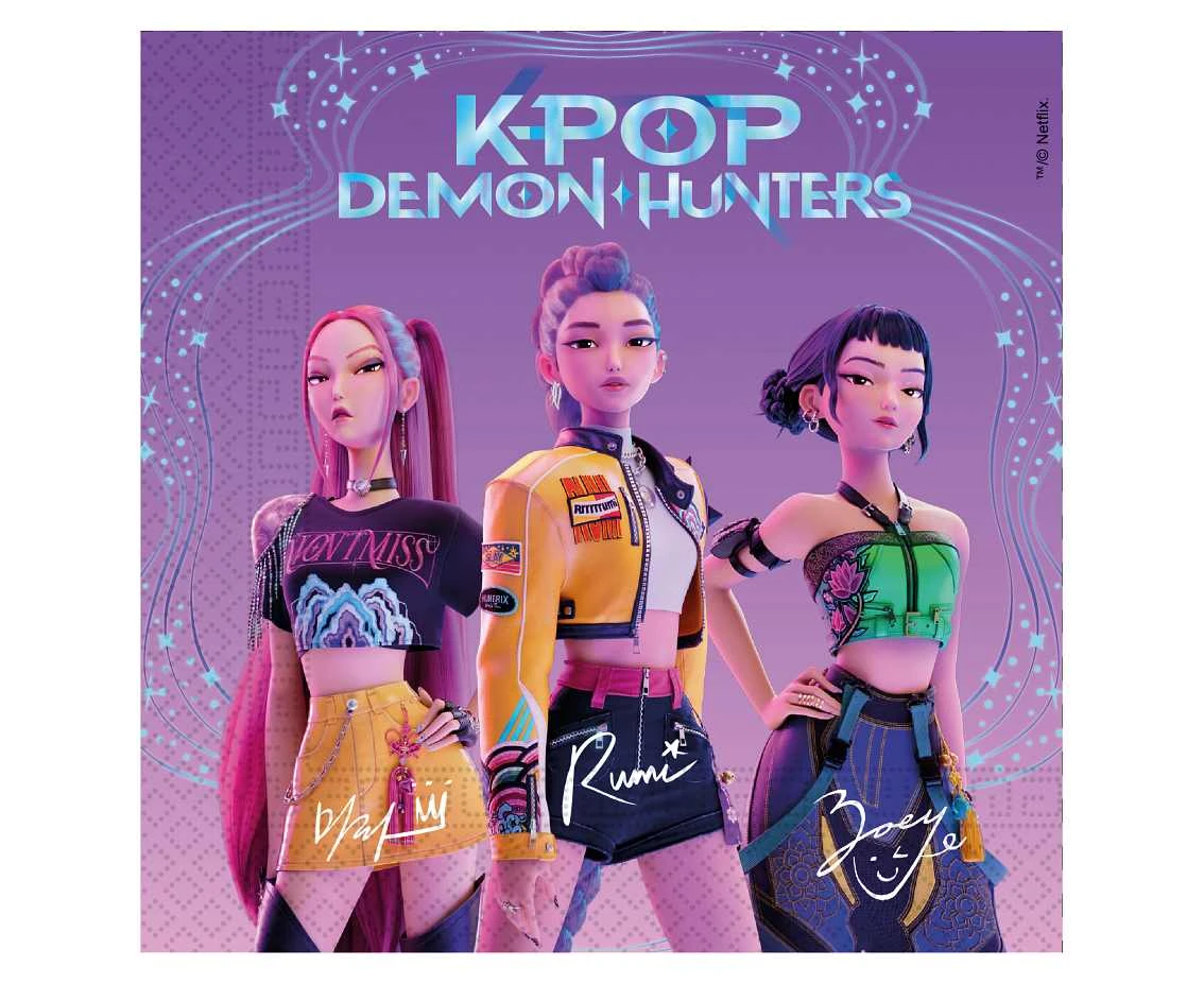 Serwetki papierowe K-POP DEMON HUNTERS (FSC) 33x33 cm, 20 szt.