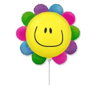 Balon foliowy 14" FX - Kwiatek (tęczowy), niepakowany
