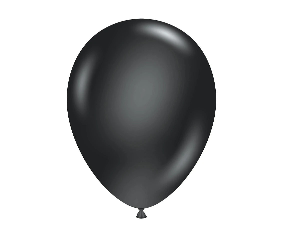 Balony Tuftex 11", (black) pastel czarne, 100 szt.
