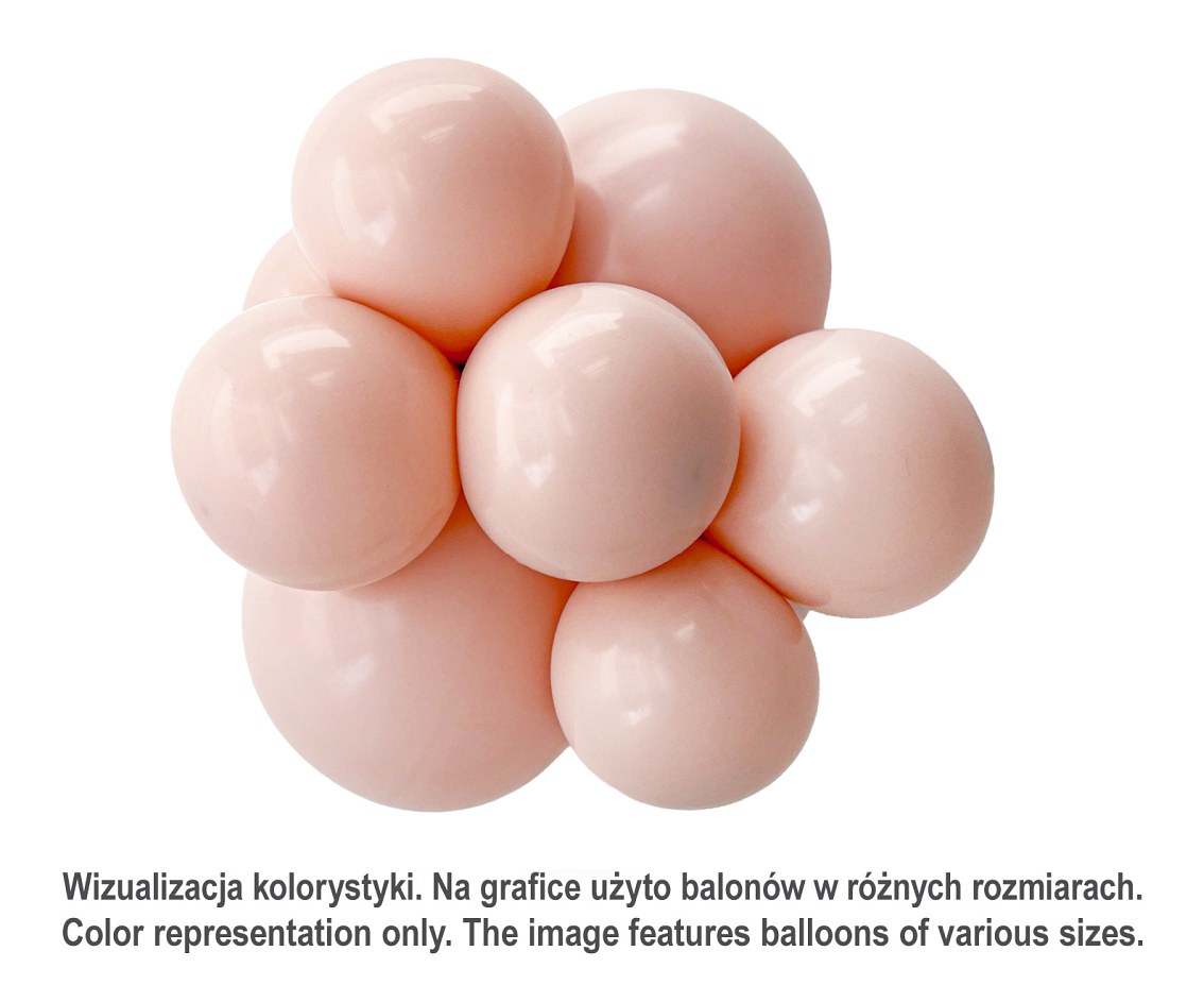 Balony Tuftex 11", (cameo) pastel pudroworóżowe, 100 szt.
