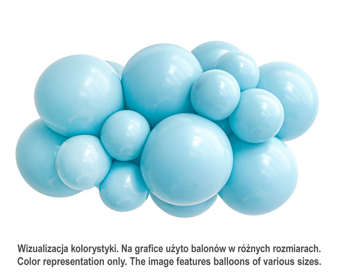 Balony Tuftex 11", (sea glass) pastel jasnoniebieskie, 100 szt.