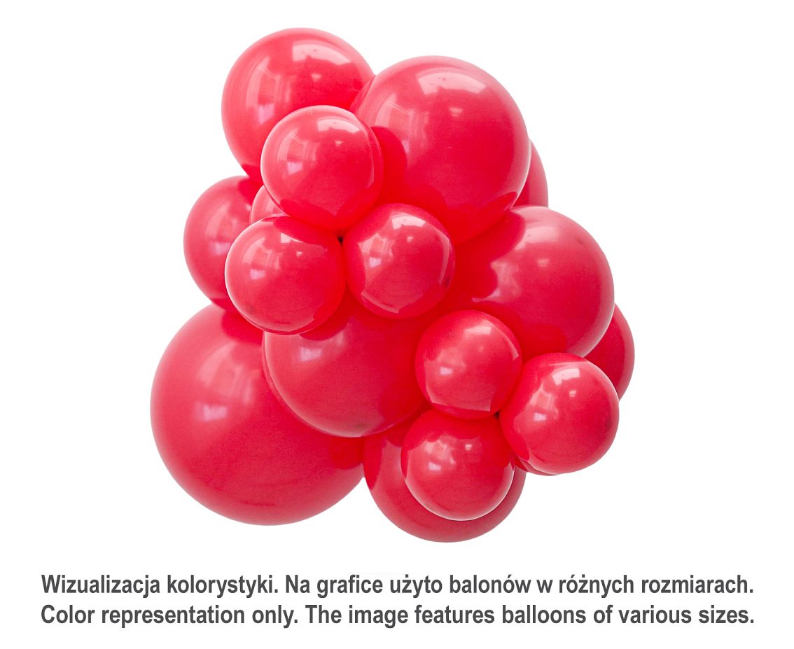 Balony Tuftex 5", (red) pastel czerwone, 50 szt.