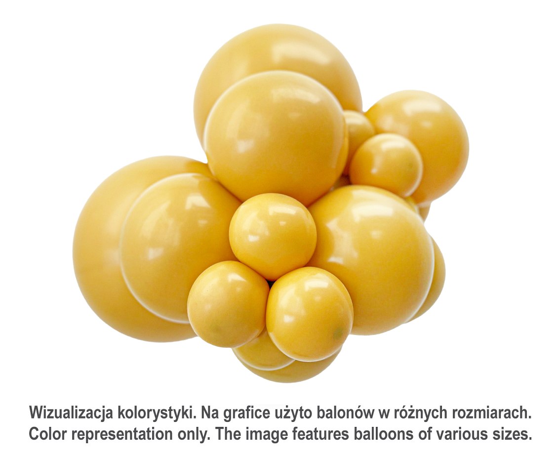 Balony Tuftex 5", (mustard) pastel musztardowe, 50 szt.