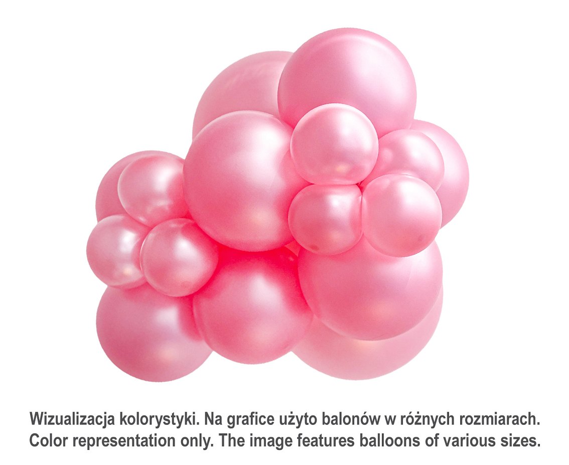 Balony Tuftex 5", (pink) metalik różowe, 50 szt.