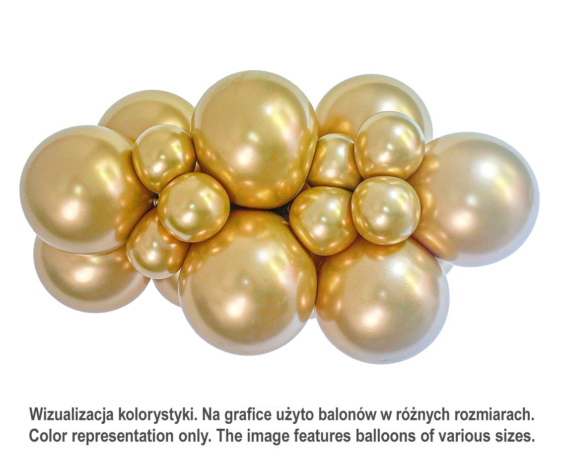 Balony Tuftex 5", (gold) metalik złote, 50 szt.