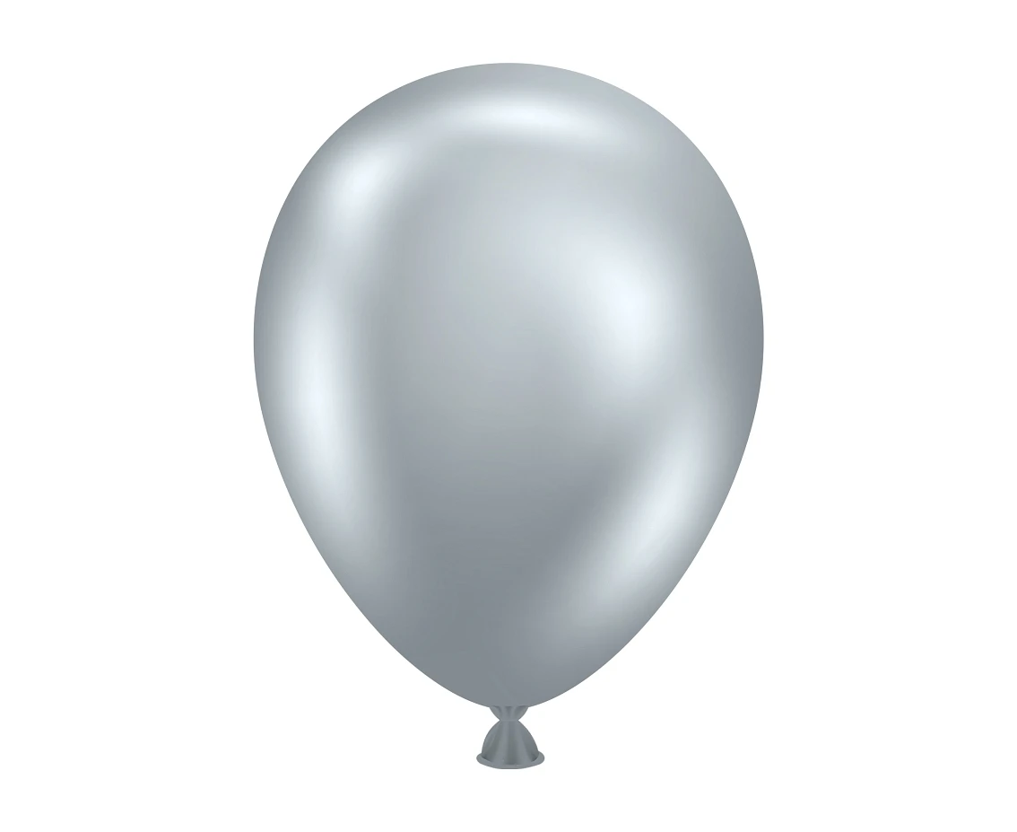 Balony Tuftex 5", (silver) metalik srebrne, 50 szt.
