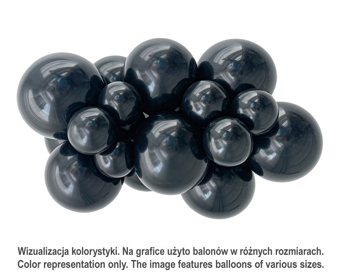 Balony Tuftex 5", (black) pastel czarne, 50 szt.