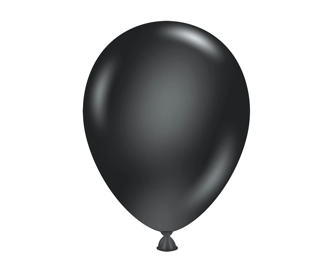 Balony Tuftex 5", (black) pastel czarne, 50 szt.