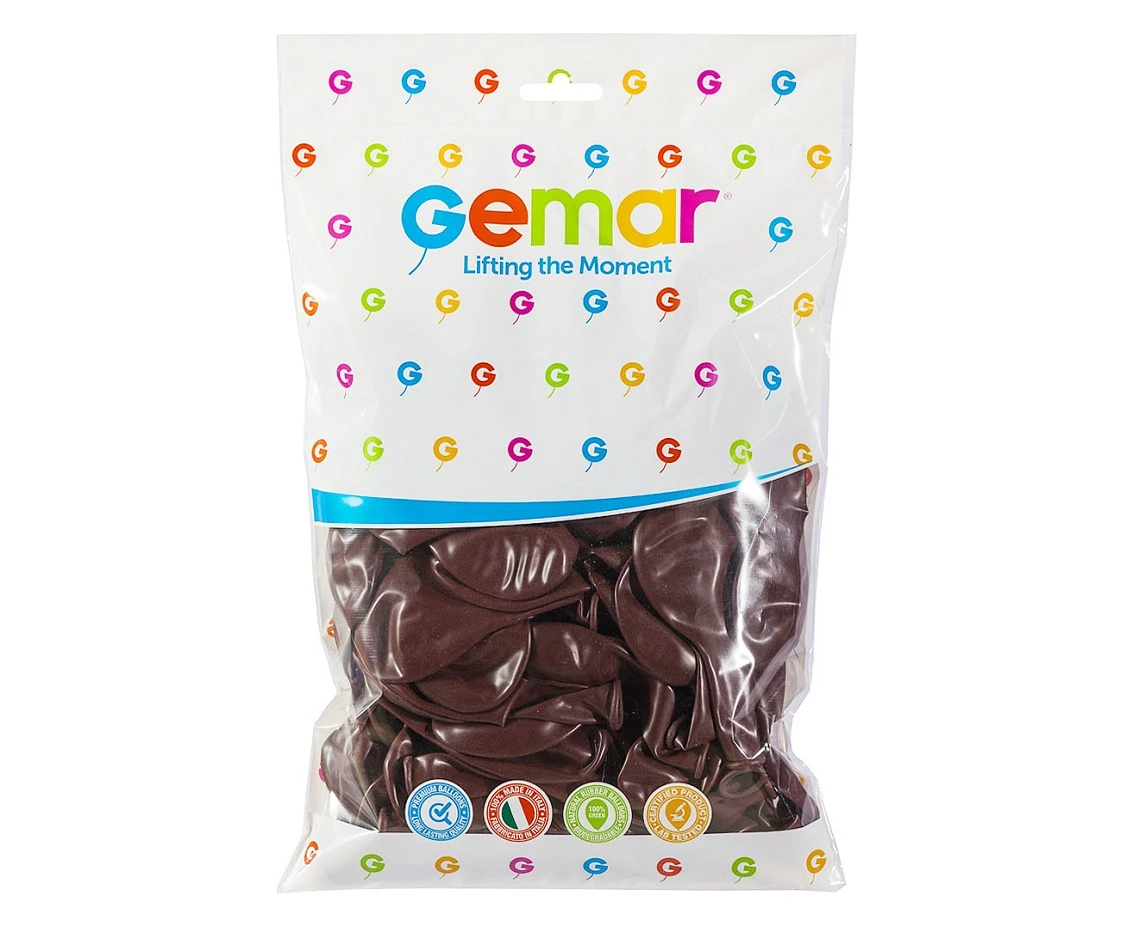 Balony Gemar 12", pastel burgundowe, 100szt.