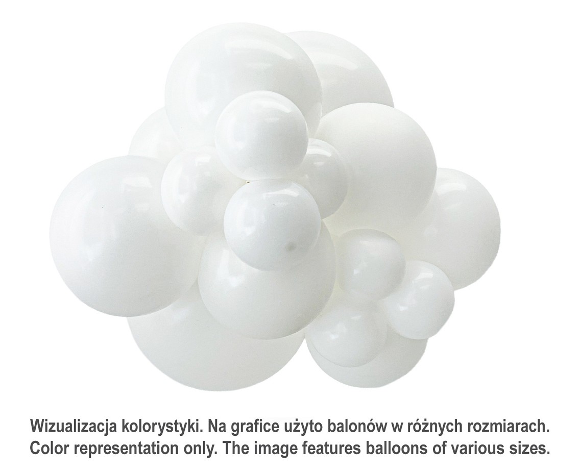 Balony Tuftex 17", (pastel white) pastel białe, 25 szt.