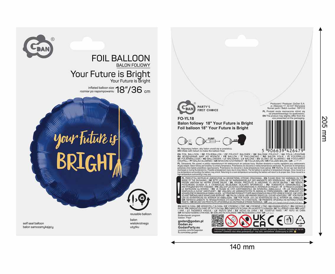 Balon foliowy 18" Your Future is Bright