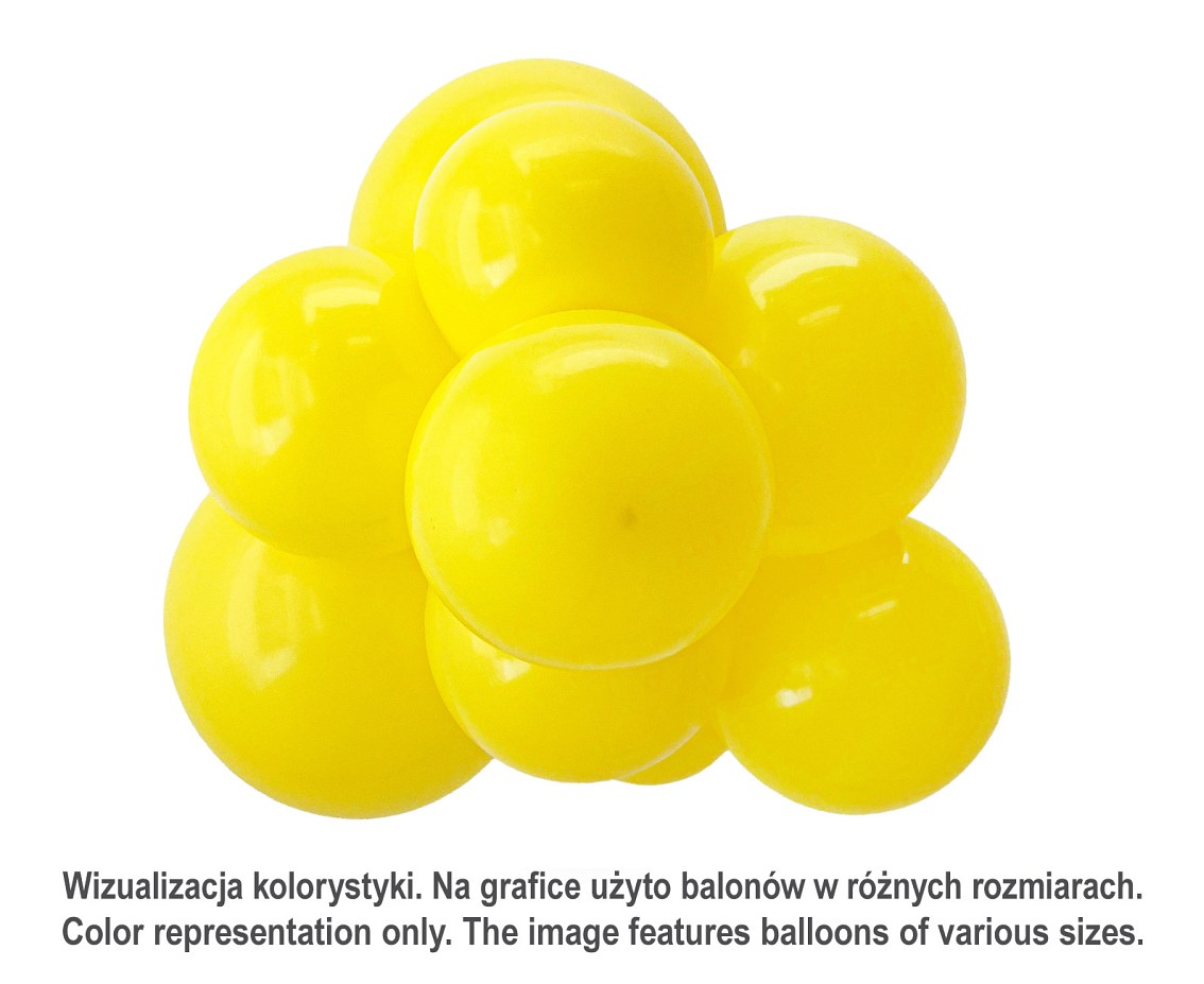 Balony Tuftex 11", (yellow) pastel żółte, 100 szt.