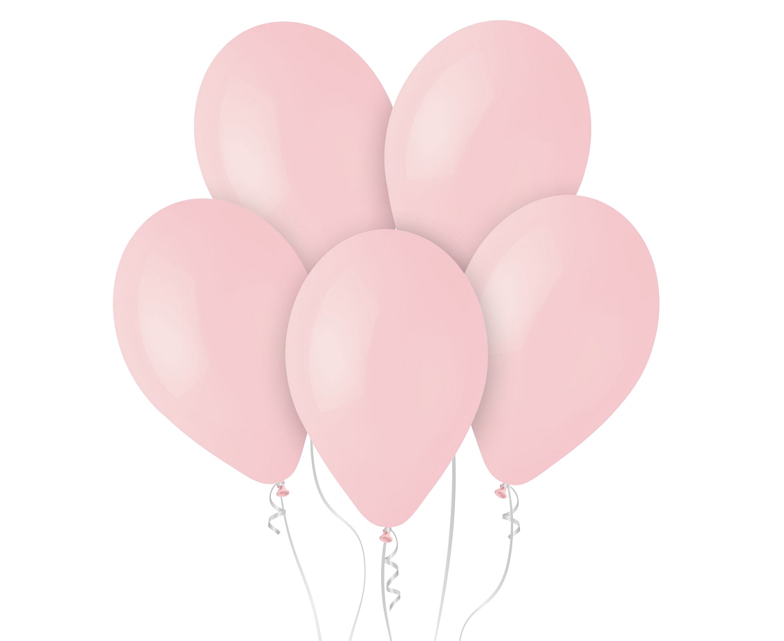Balony Gemar 12", pastel pudrowe różowe, 100szt.