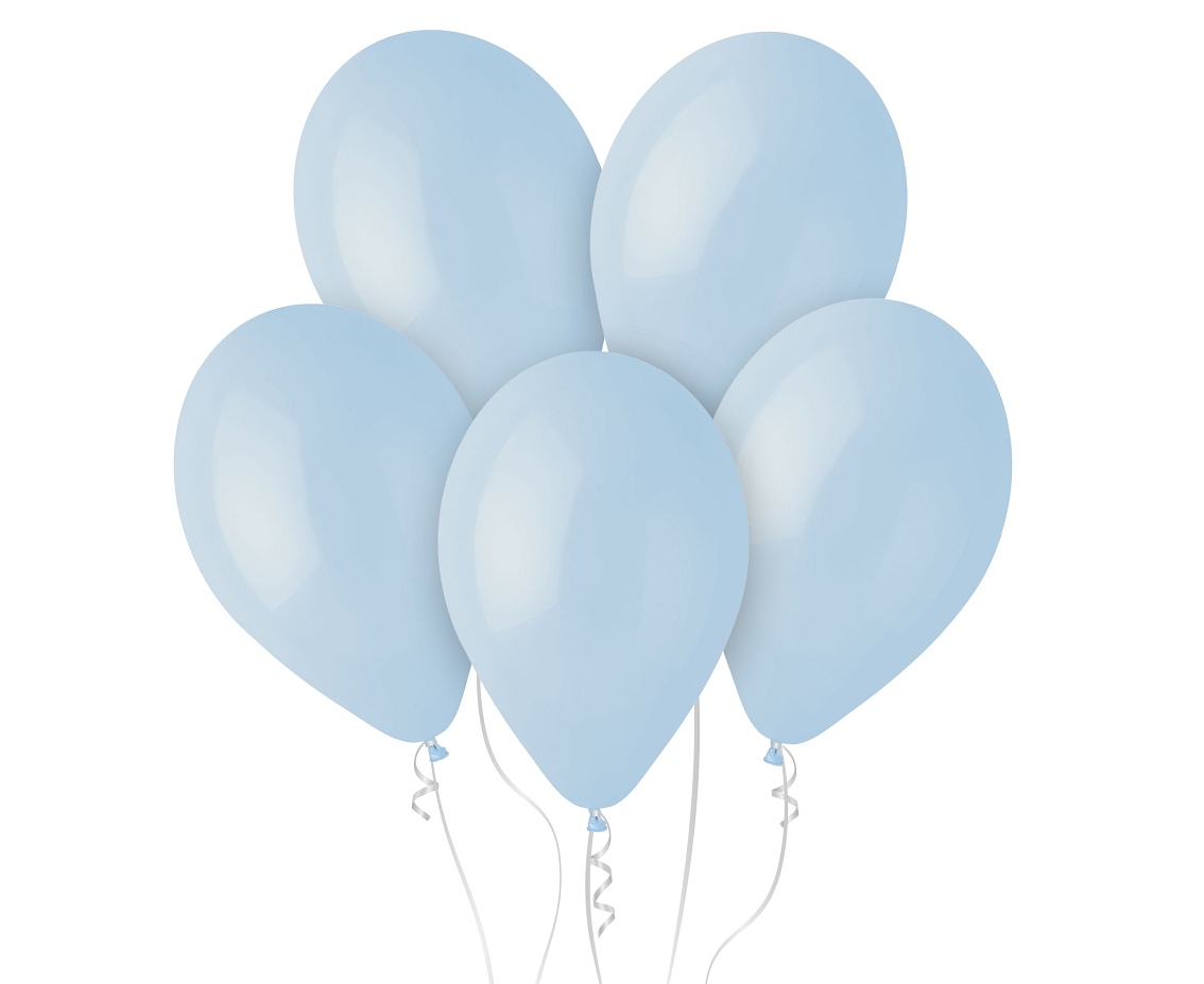 Balony Gemar 12", pastel pudrowe błękitne, 100szt.