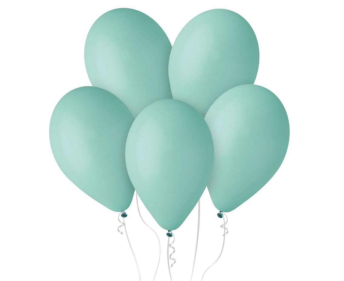 Balony Gemar 12", pastel miętowe Tiffany, 100szt.