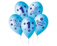 Balony Gemar 12", premium moje 1 urodziny ( niebieski), 5szt.