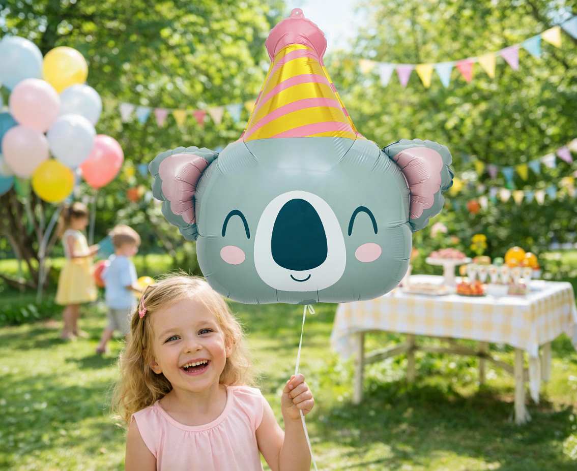 Balon foliowy Urodzinowa koala, 50x48cm
