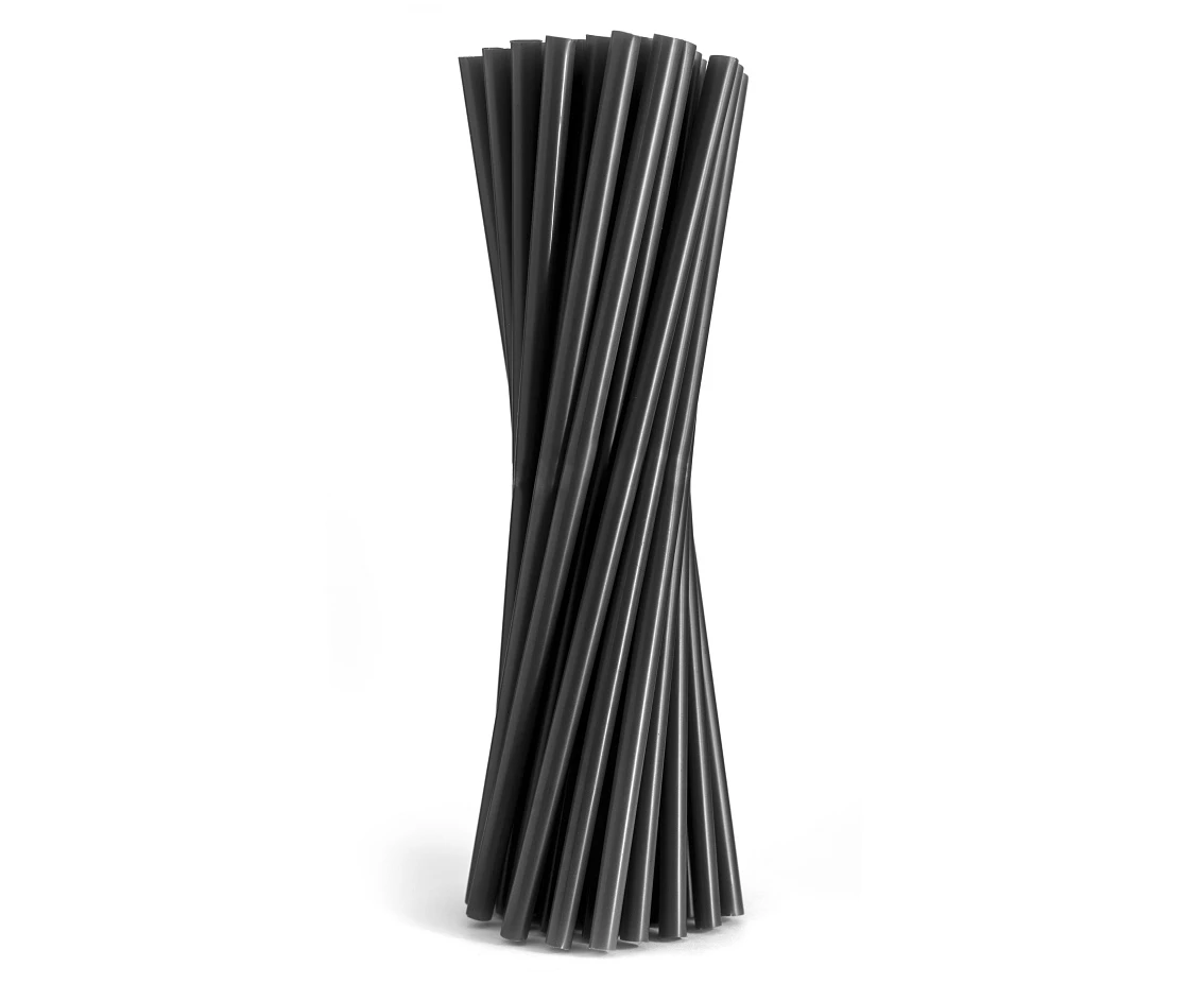 Rurki (słomki) wielokrotnego użytku, czarne 7x240mm/ 500 szt.