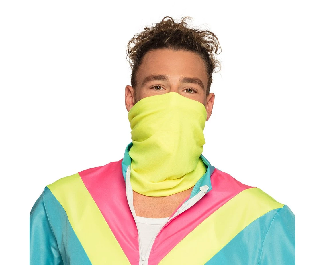 Dres męski neonowy turkusowy Retro, rozm.L