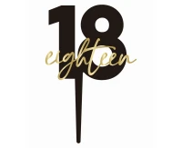 Topper na tort 18. urodziny „eighteen”