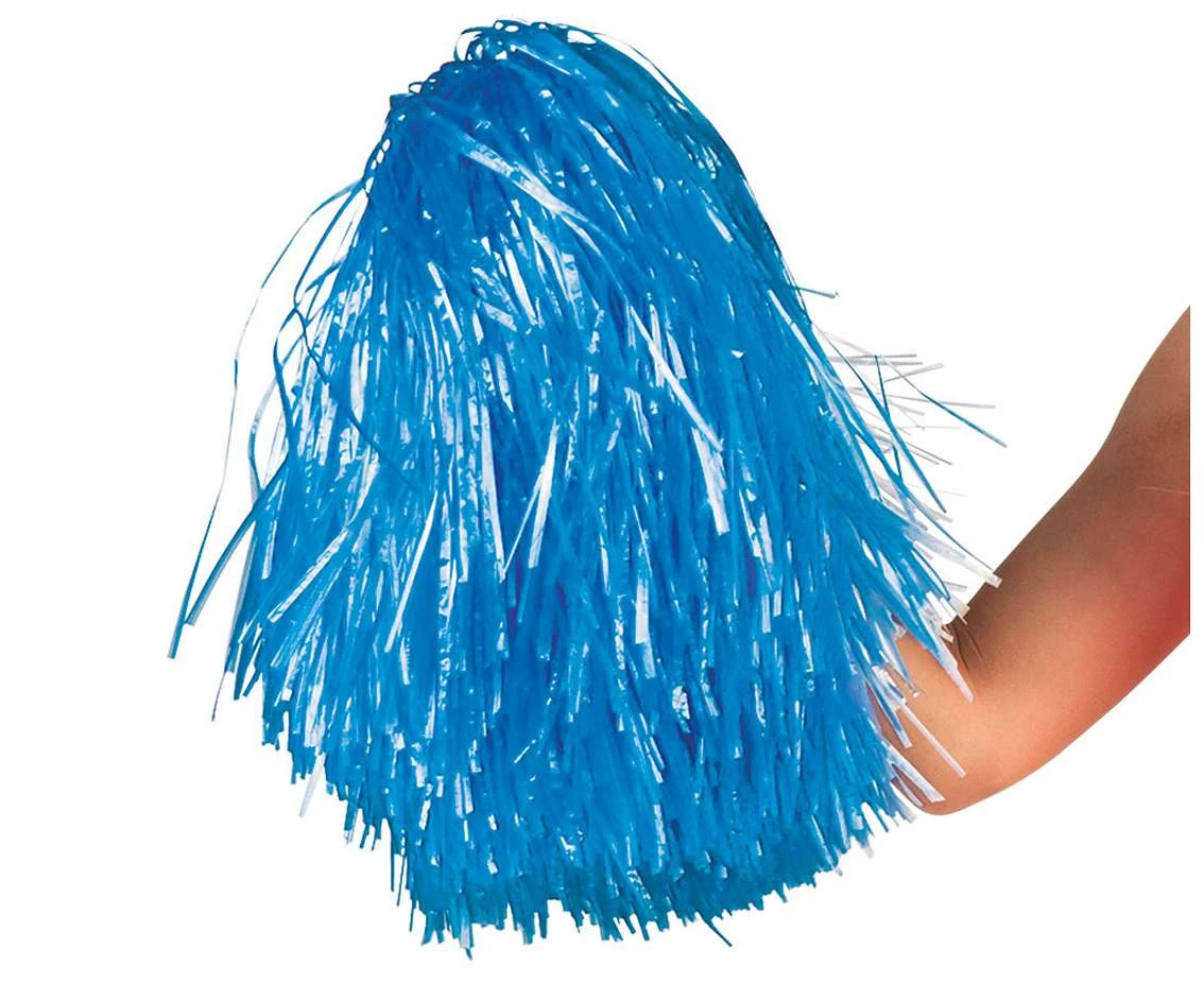 Czirliderka duże niebieskie pompony 50 cm