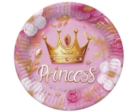 Talerzyki Princess Crown, 18 cm, 8 szt.
