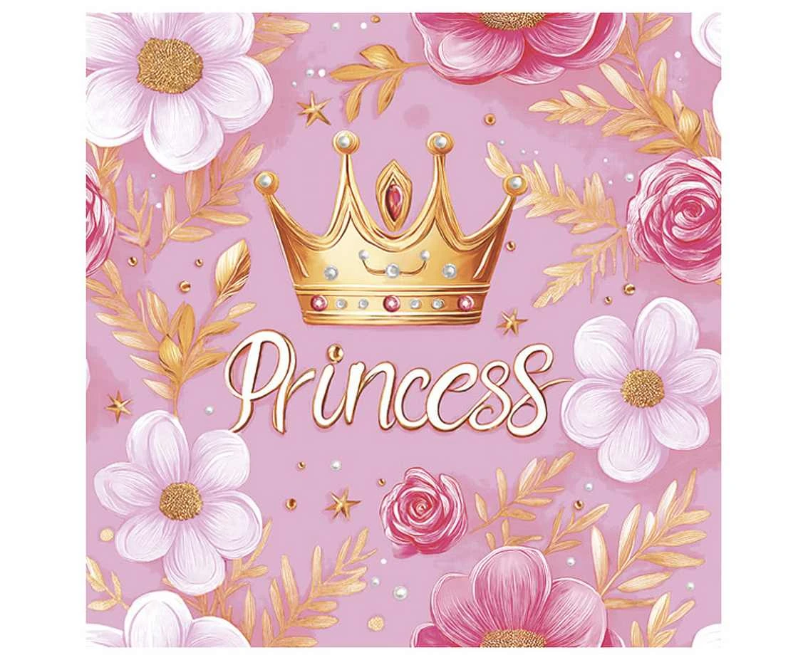 Serwetki Princess Crown, 33x33 cm, 20 szt.