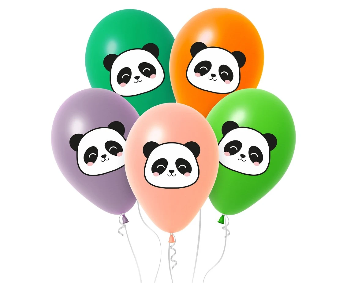 Balony Panda, 12" , 5 szt.