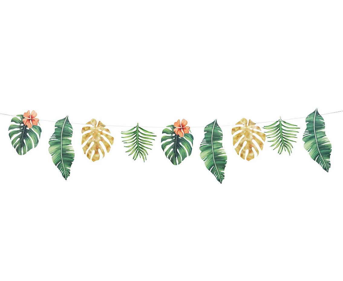 Papierowa girlanda Tropikalne liście (3 m.)