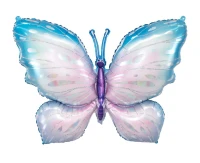 Balon foliowy Motyl niebiesko-liliowy 76x56 cm