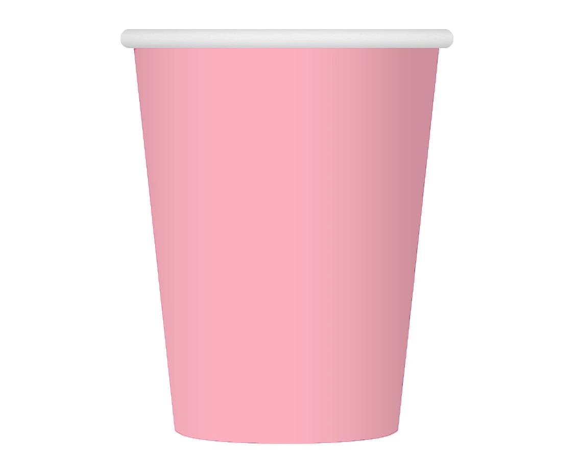Kubeczki papierowe jasnoróżowe, 250ml/6 szt.