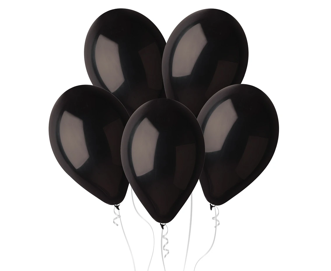 Balony Gemar 12", pastel czarne, 100szt.