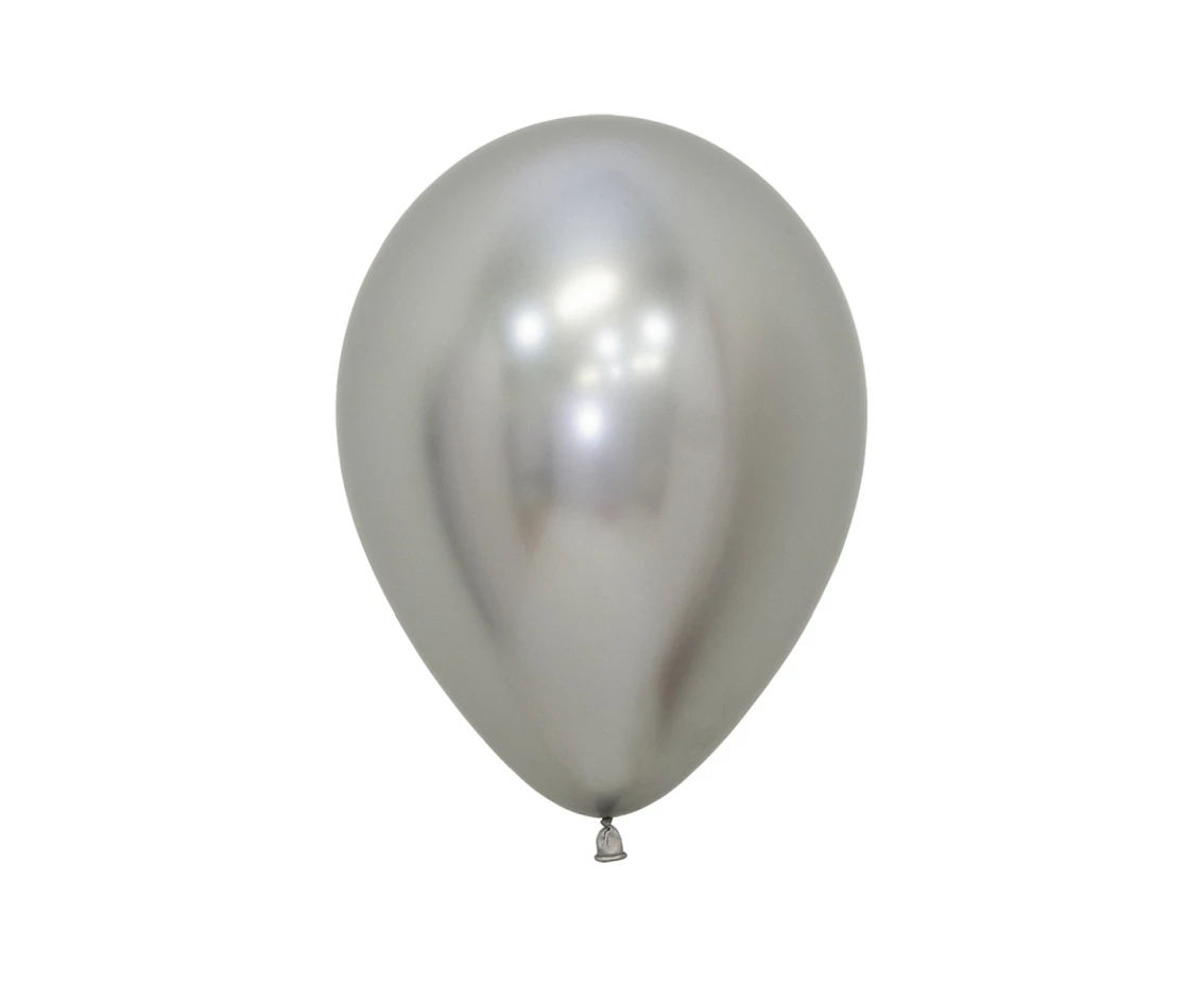 Balony Sempertex 5", (reflex silver) Chromowane Srebrne, 50 szt.