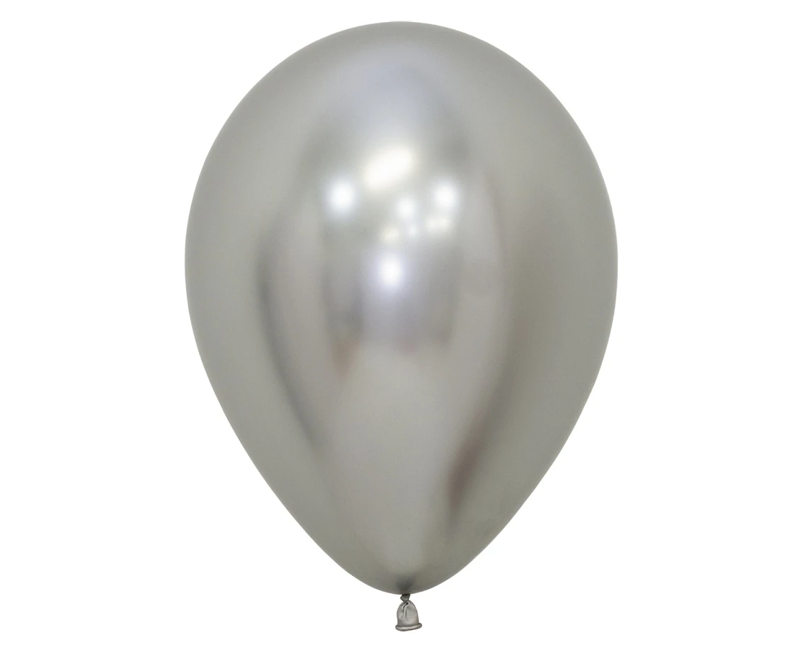 Balony Sempertex 12", (reflex silver) Chromowane Srebrne, 50 szt.