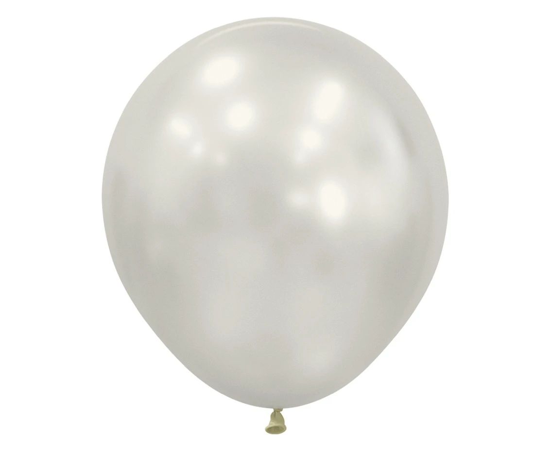 Balony Sempertex 18", (silk oyster white) Silk, Białe, 15 szt.