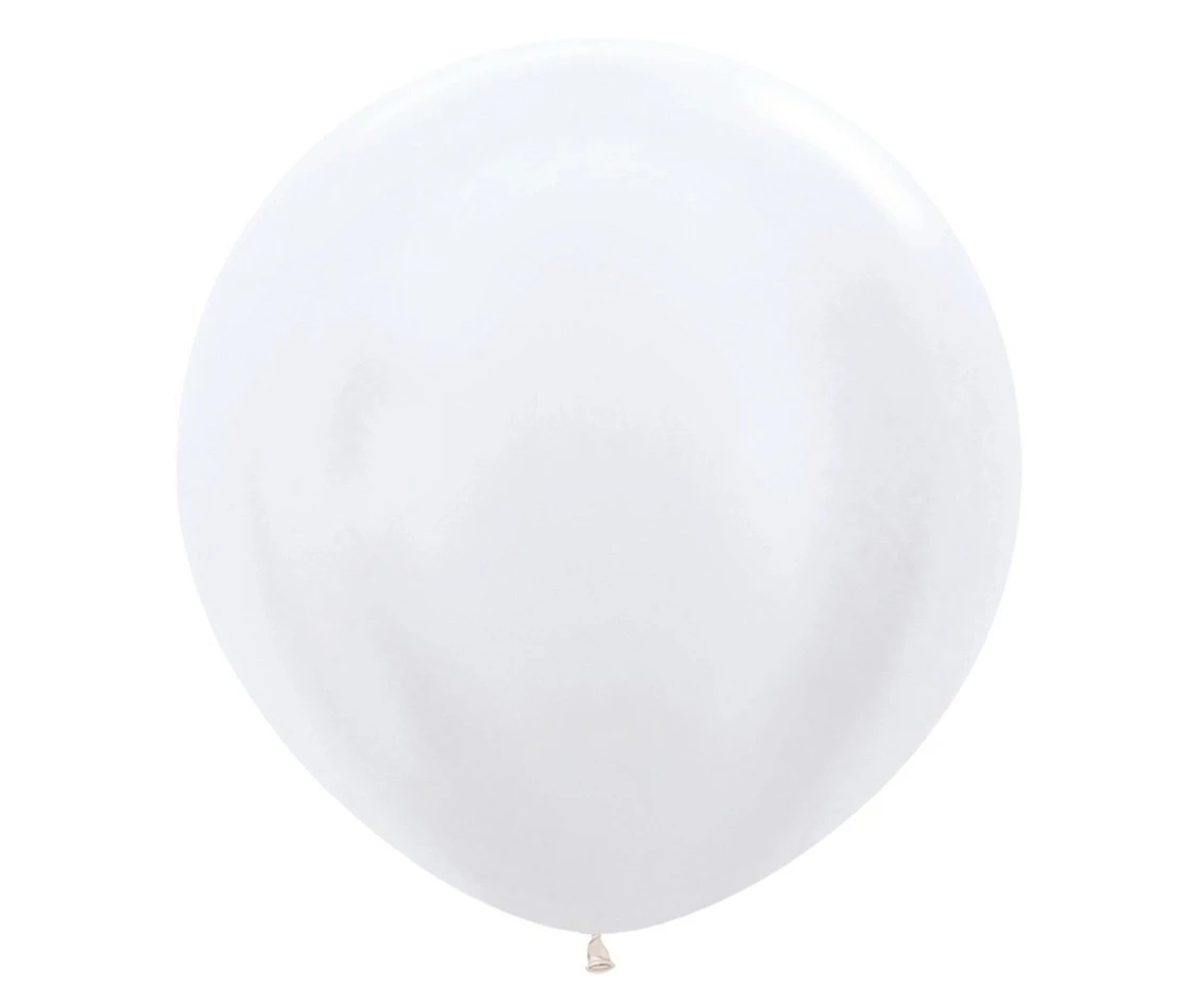 Balony Sempertex 24", (pearl white) Perłowobiałe, 3 szt.