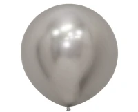 Balony Sempertex 24", (reflex silver) Chromowane Srebrne, 3 szt.