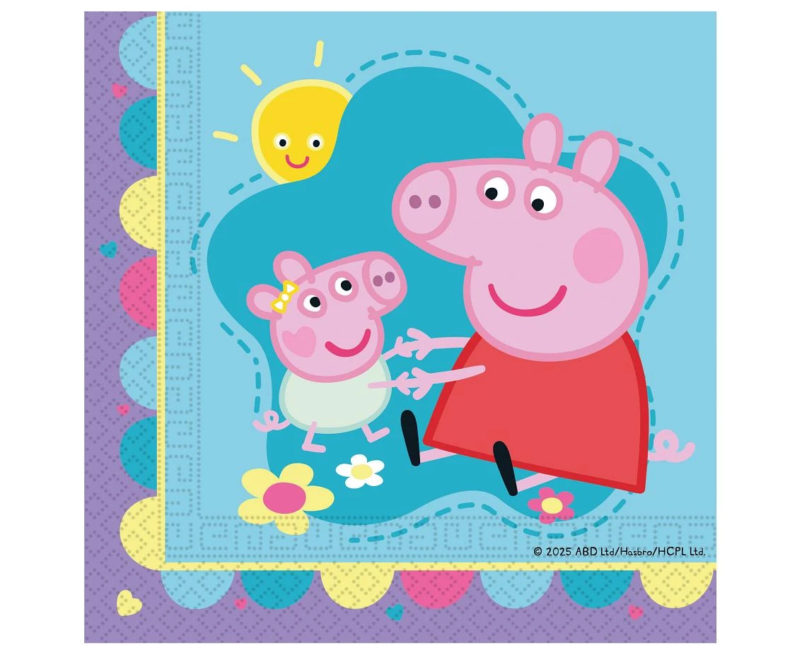 Serwetki papierowe Peppa Pig, rozm. 33x33 cm, 20 szt. (FSC)