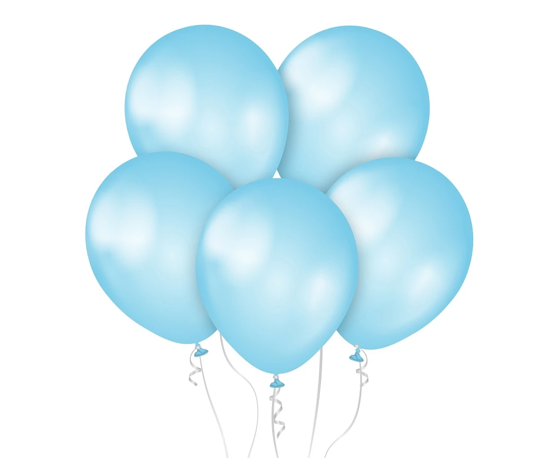 Balony Kalisan 11", (pearl sky blue) perłowe błękitne, 50 szt.