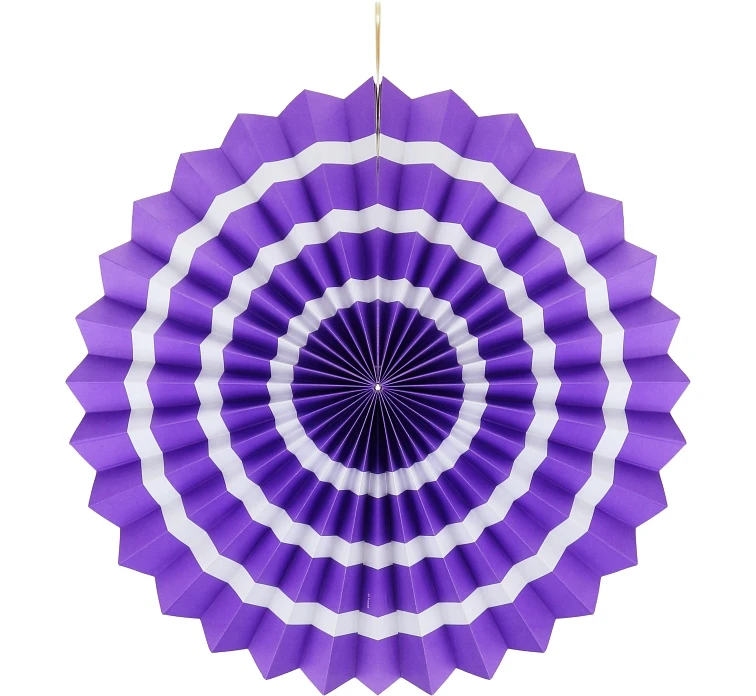 Rozeta dekoracyjna "Biały pasek", lawendowy, śr. 40 cm KK
