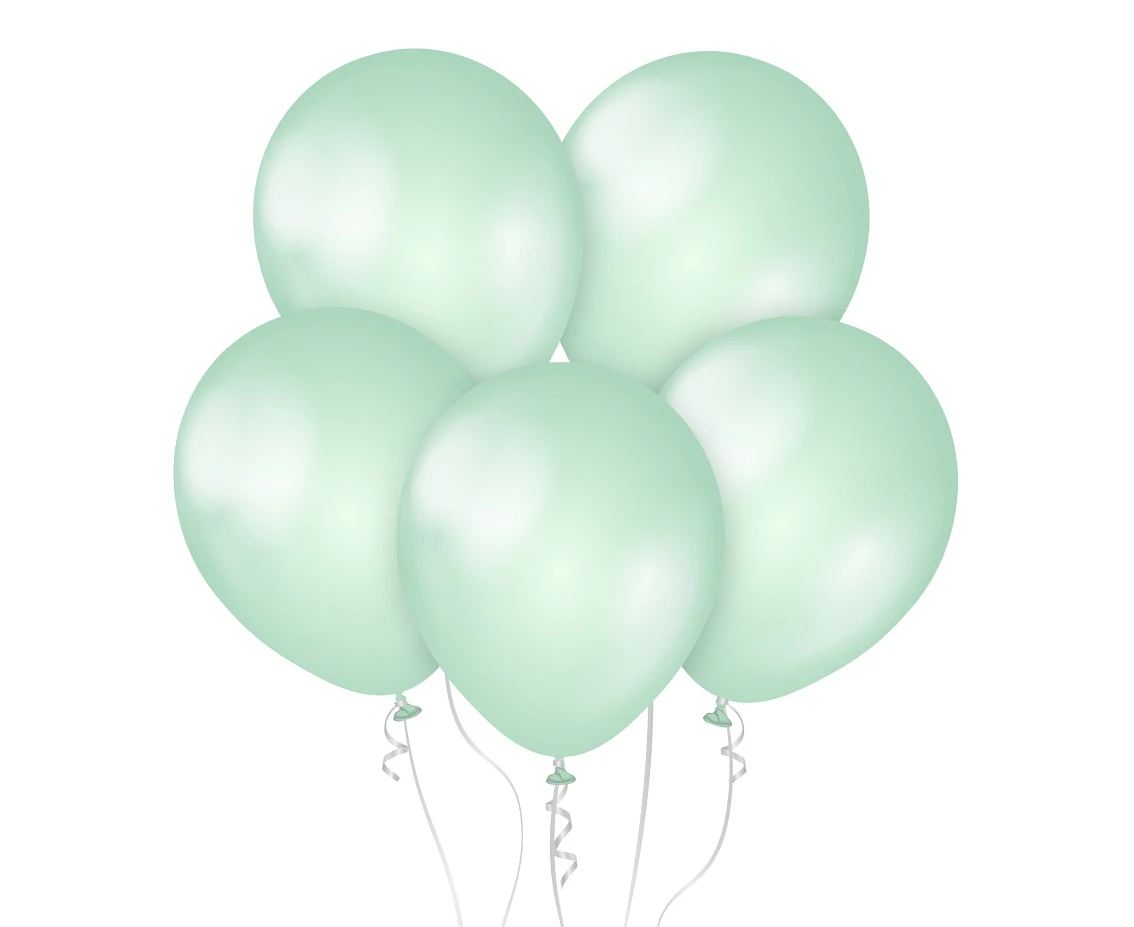 Balony Kalisan 11", (pearl green) perłowe zielone, 50 szt.