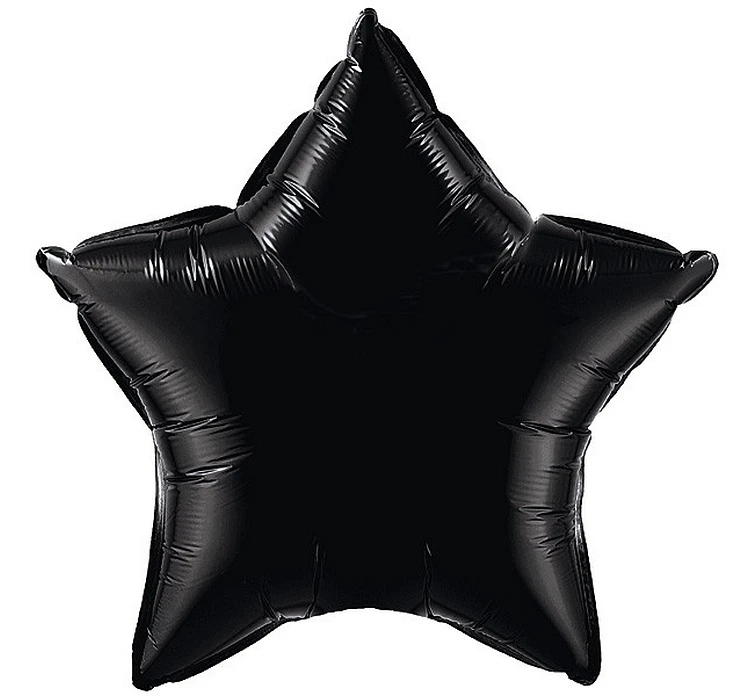 Balon foliowy 20" QL STR "Gwiazda czarna" KK