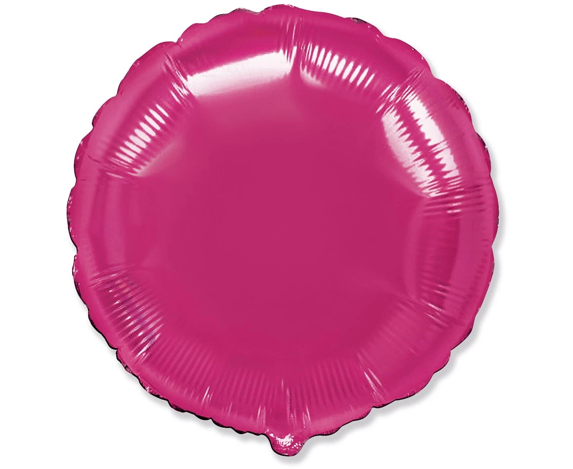 Balon foliowy 18" FX - Okrągły (ciemnoróżowy), niepakowany