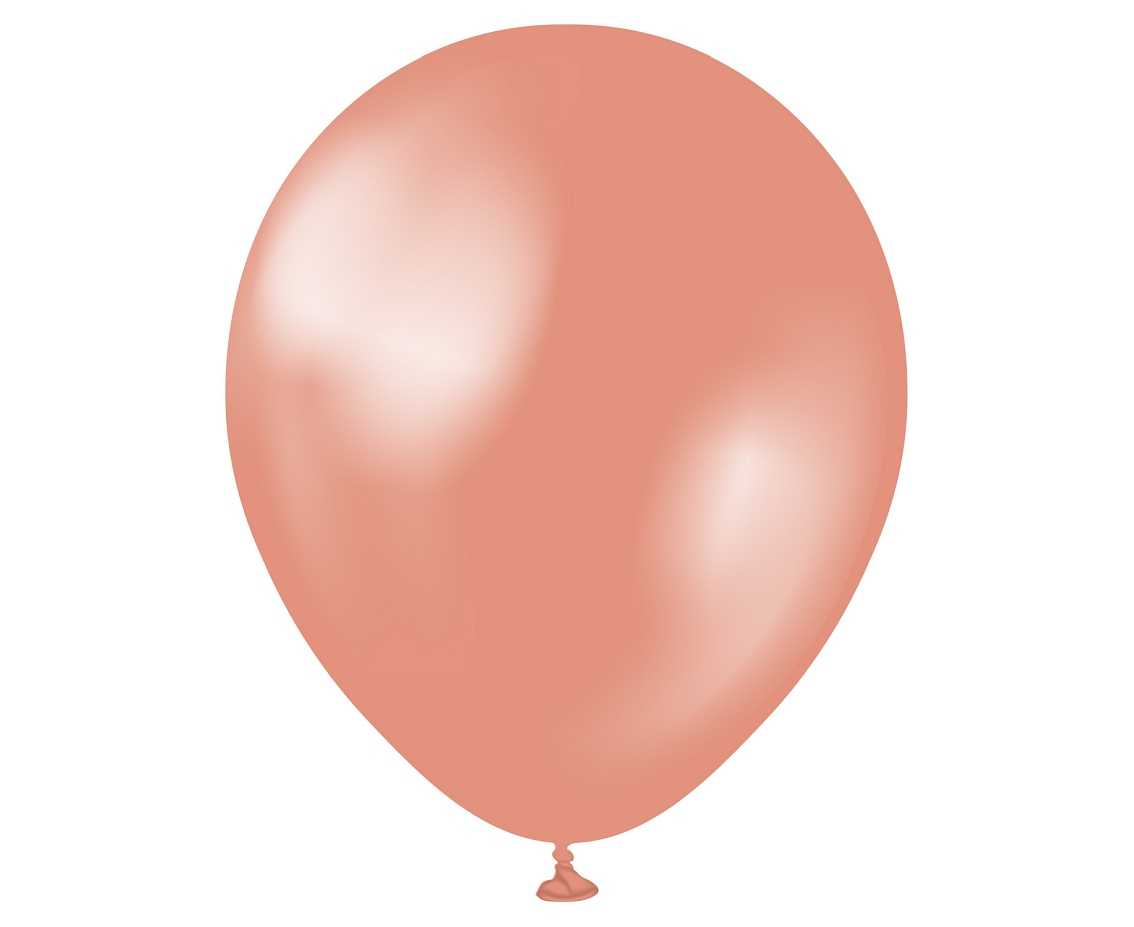 Balony Kalisan 11", (metallic rose gold) metalik różowo-złote, 50 szt.