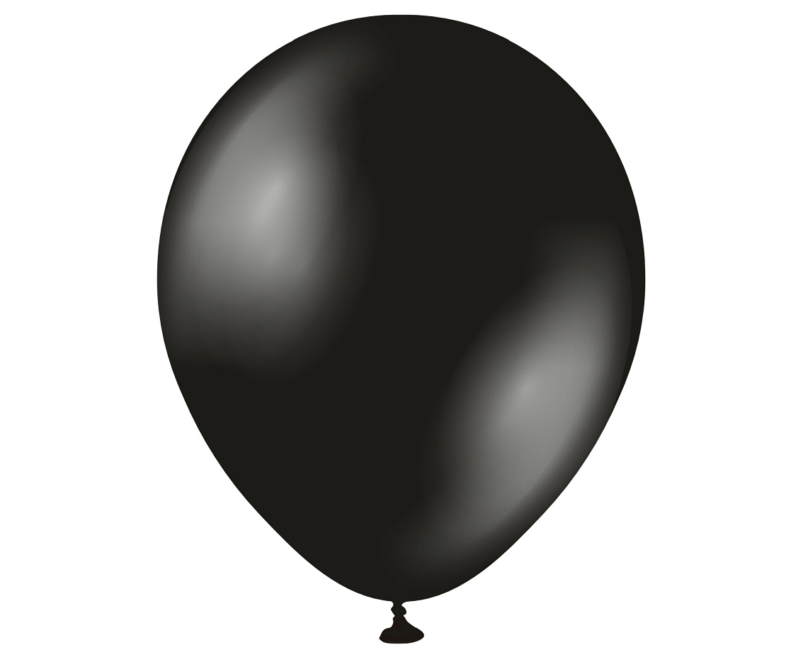Balony Kalisan 11", (metallic onyx black) metalik czarne, 50 szt.