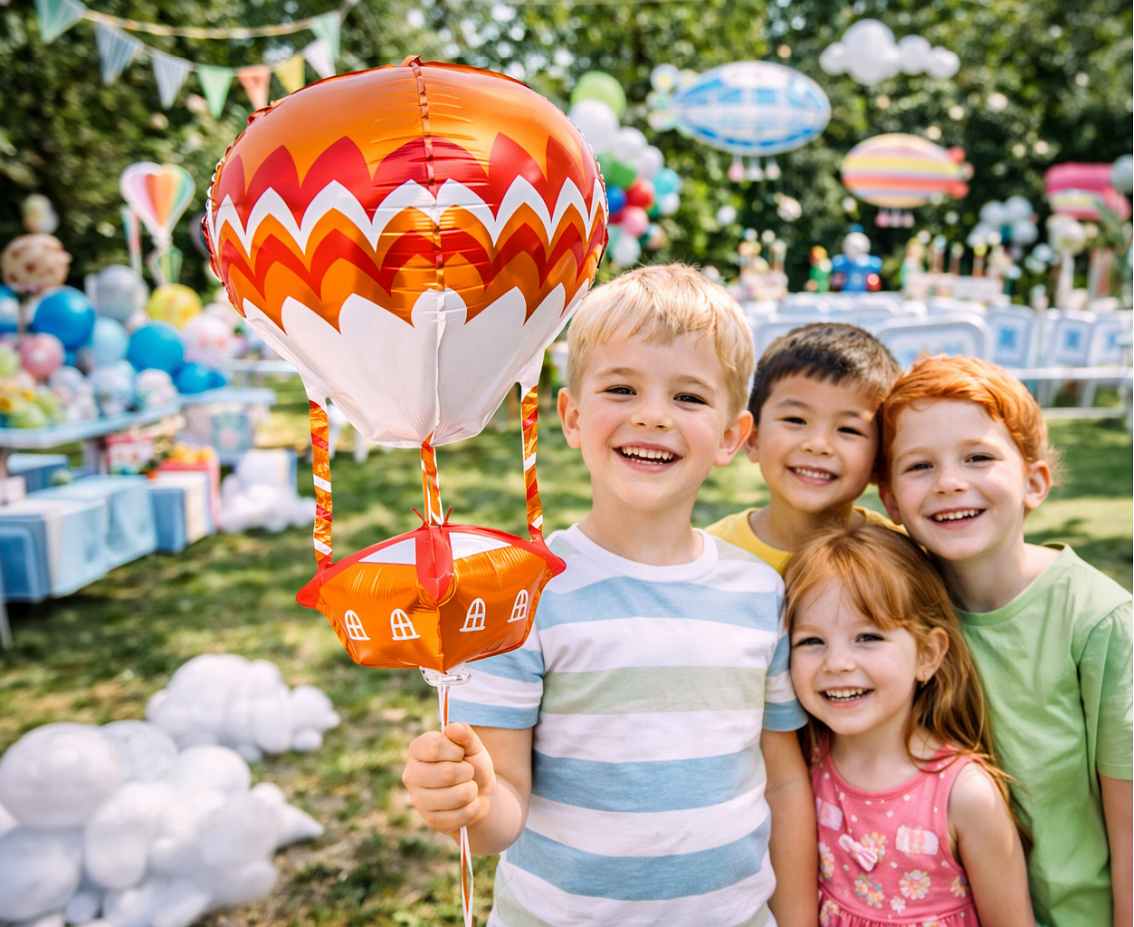 Balon foliowy Lot balonem, 32x32x66cm