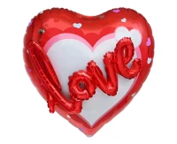Balon foliowy Serce "Love", czerwone, 75x74cm