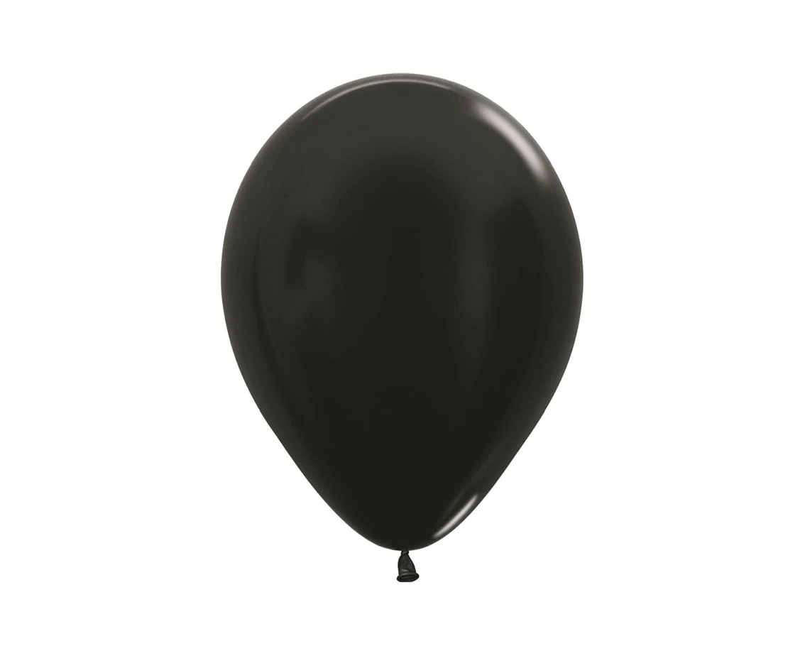 Balony Sempertex 5", (metallic black) Metallic Czarne, 50 szt.