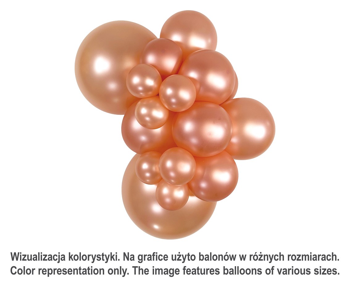 Balony Sempertex 5", (metallic rose gold) Metallic Różowozłote, 50 szt.