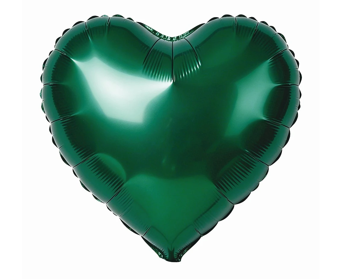 Balon foliowy 18" Serce, butelkowa zieleń